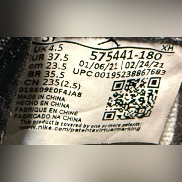 Nike Air Jordan Retro Black White Orange Sneakers - Picture 6 of 10